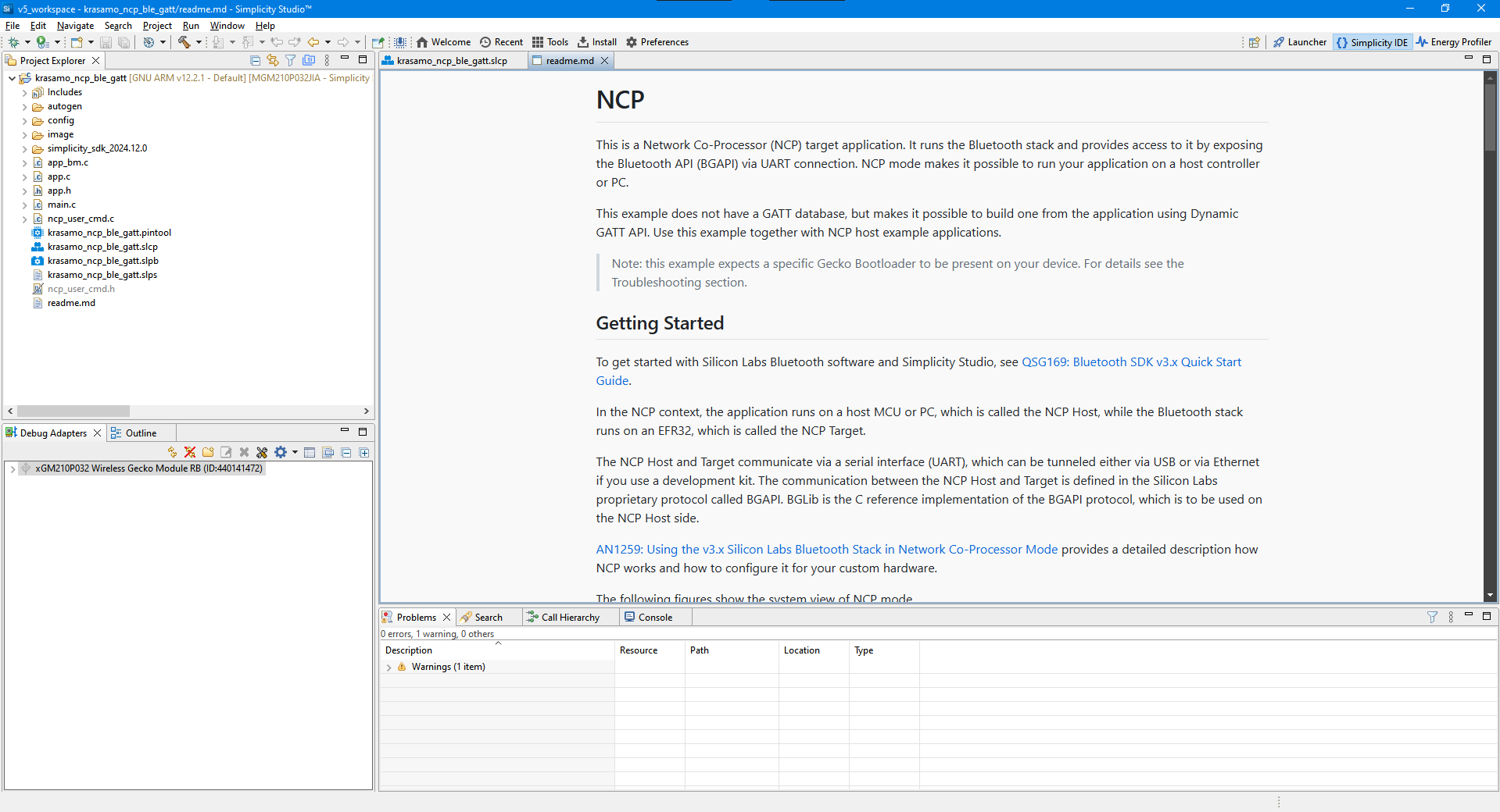 Image 5. Successfully created project.