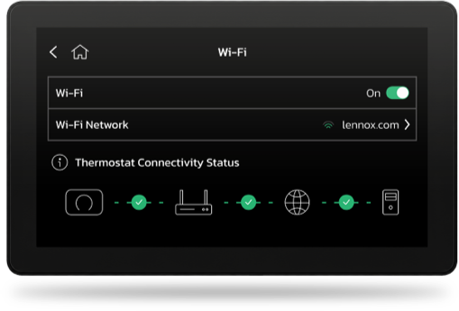thermostat wifi settings screen