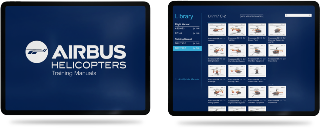 Content01 Deliver a tablet-based solution to streamline distribution and interaction with helicopter pilot training materials.