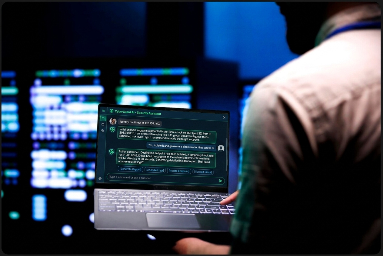 Content2 user chatting with the help desk ai on the job