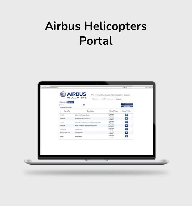 Airbus Helicopters Services: Front-Web & Server Development