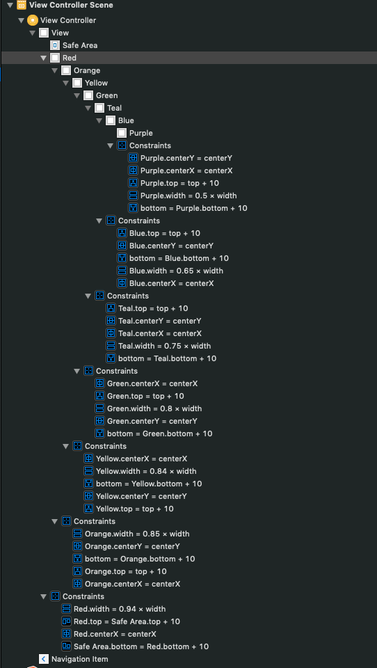 All iOS constraints for example