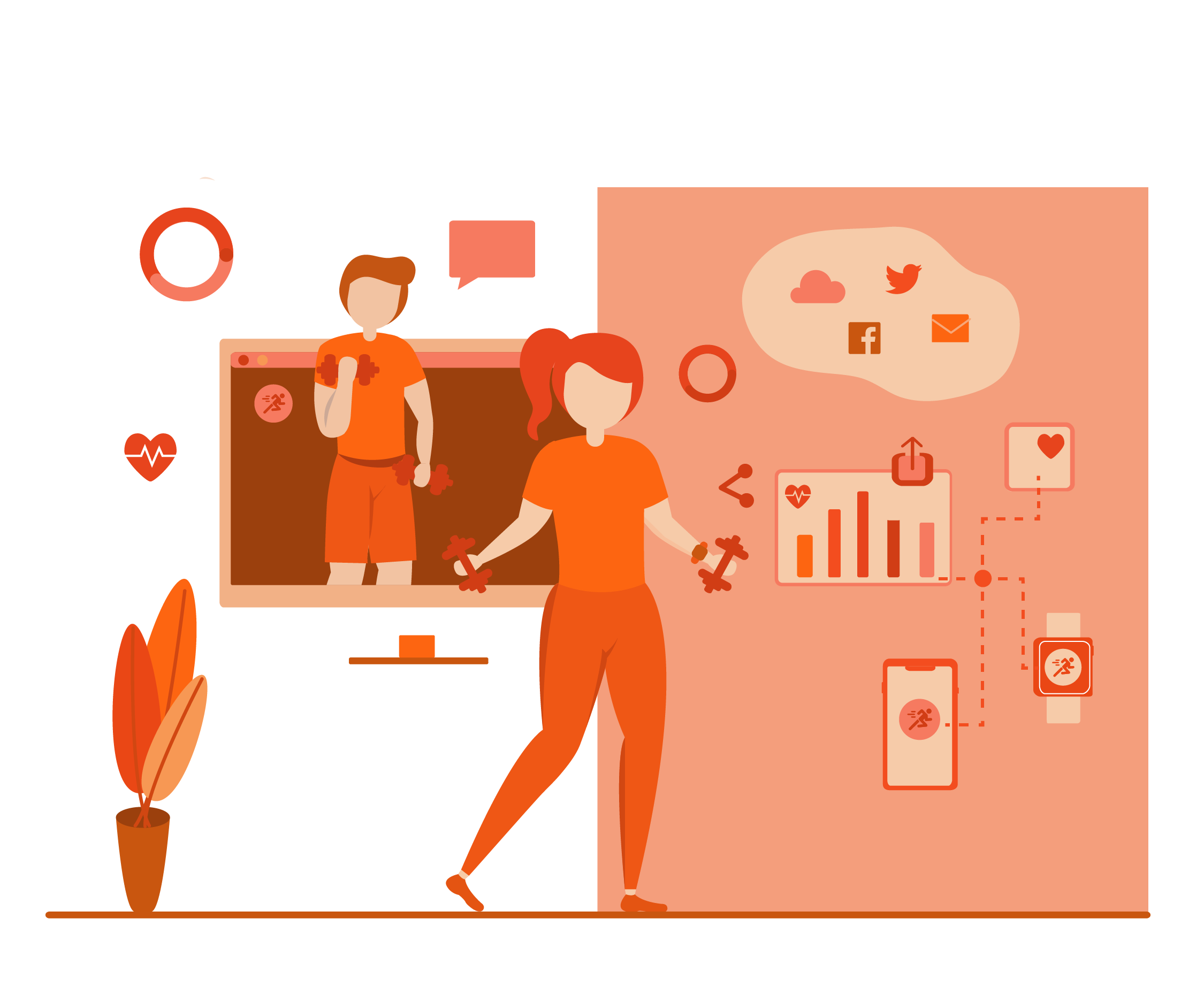 fitnessapp_illustration Fitness Apps Raising to New Standards