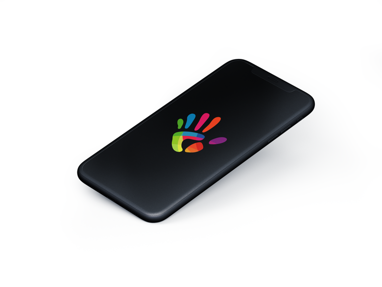 Krasamo Mobile App Developer Company Logo on Phone Krasamo Mobile App Developer Company Logo on Phone