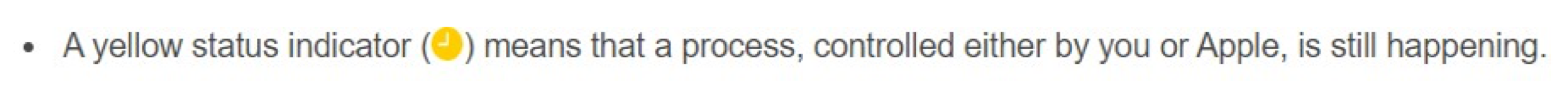 Yellow Status Indicator in Phased Release Yellow Status Indicator in Phased Release